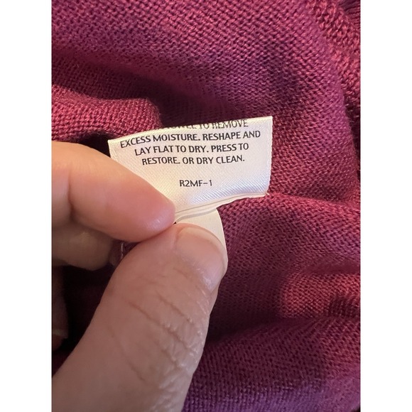 Eileen Fisher Merino Wool Magenta Pink High Low Sweater Large Spring - Picture 9 of 9